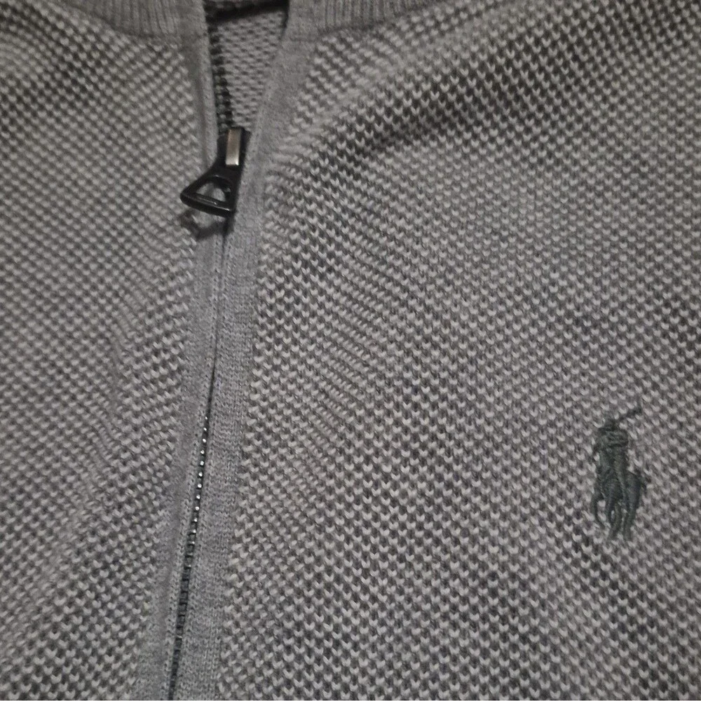 Polo Ralph Lauren Full Zip Sweater Vest Men’s Sz XS Gray Pima Cotton Pony Logo